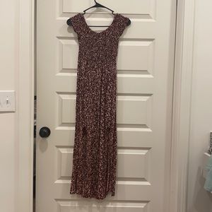 Floral print off the shoulder dress